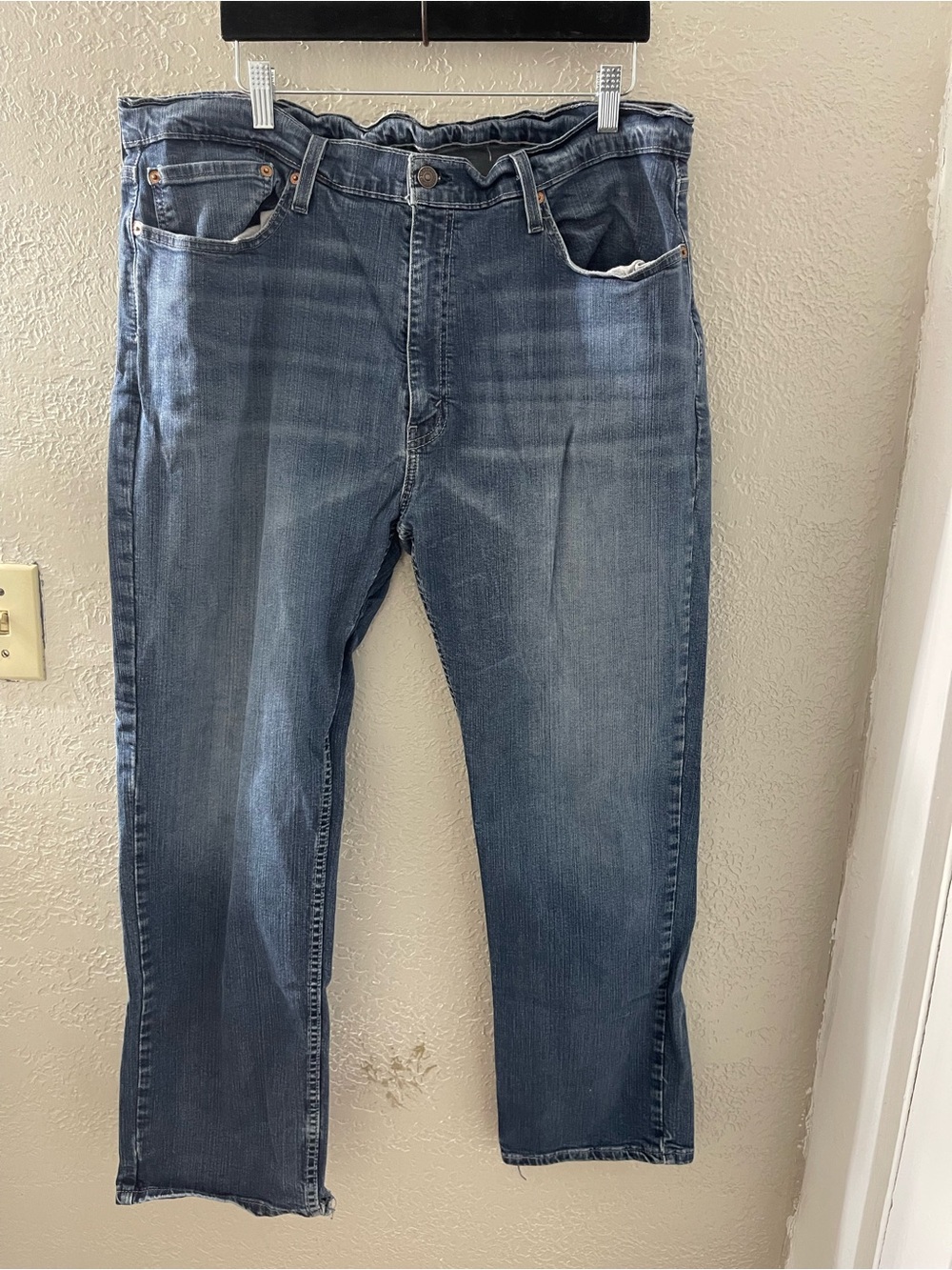 Levi's 559 Men's Distressed Washed Blue Relaxed Straight Leg Jeans 40X30